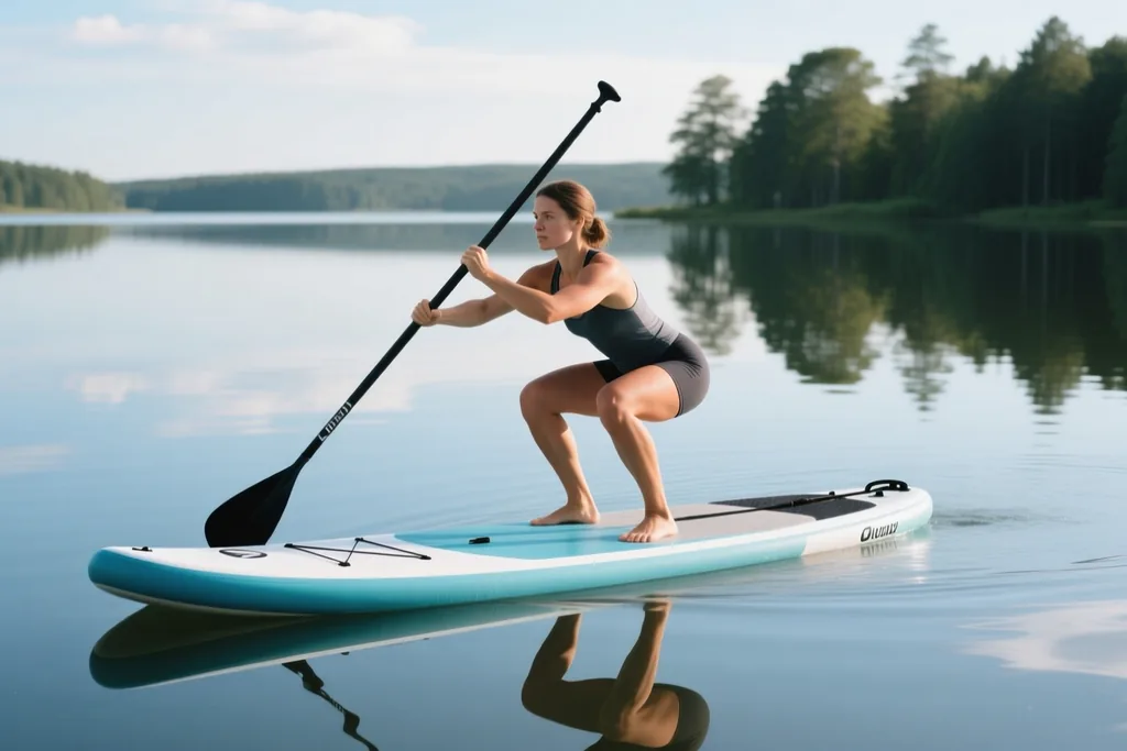 SUP fitness: cvičení na paddleboardu