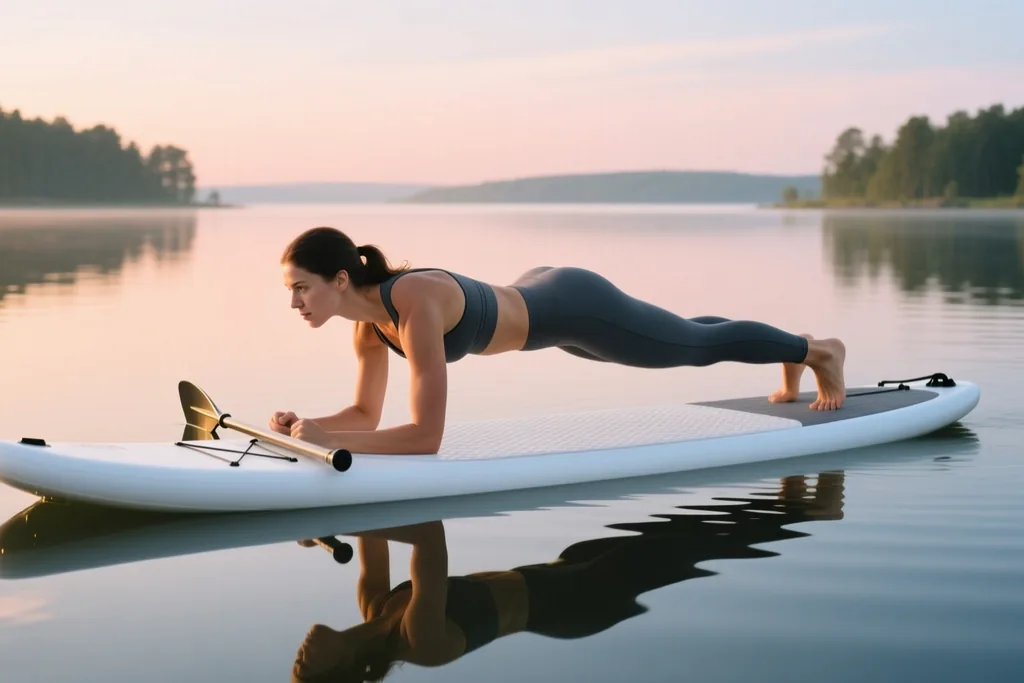 SUP fitness: cvičení na paddleboardu