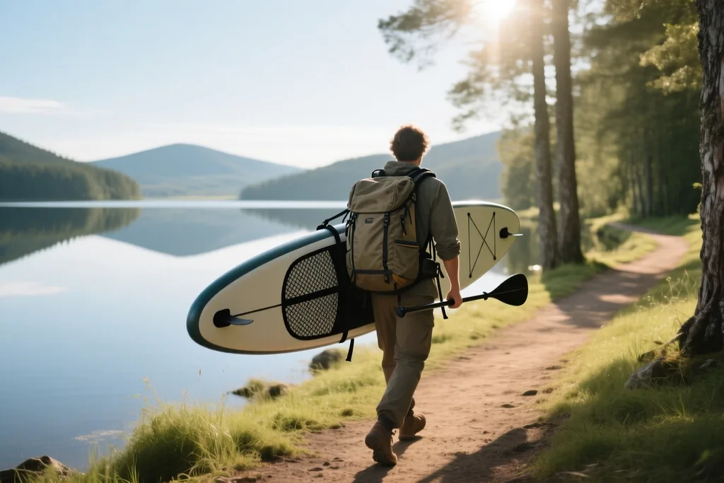 Transportní batoh a přeprava paddleboardu